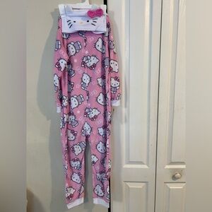 Hello Kitty Pink Fleece One-Piece Pajama Onesie
